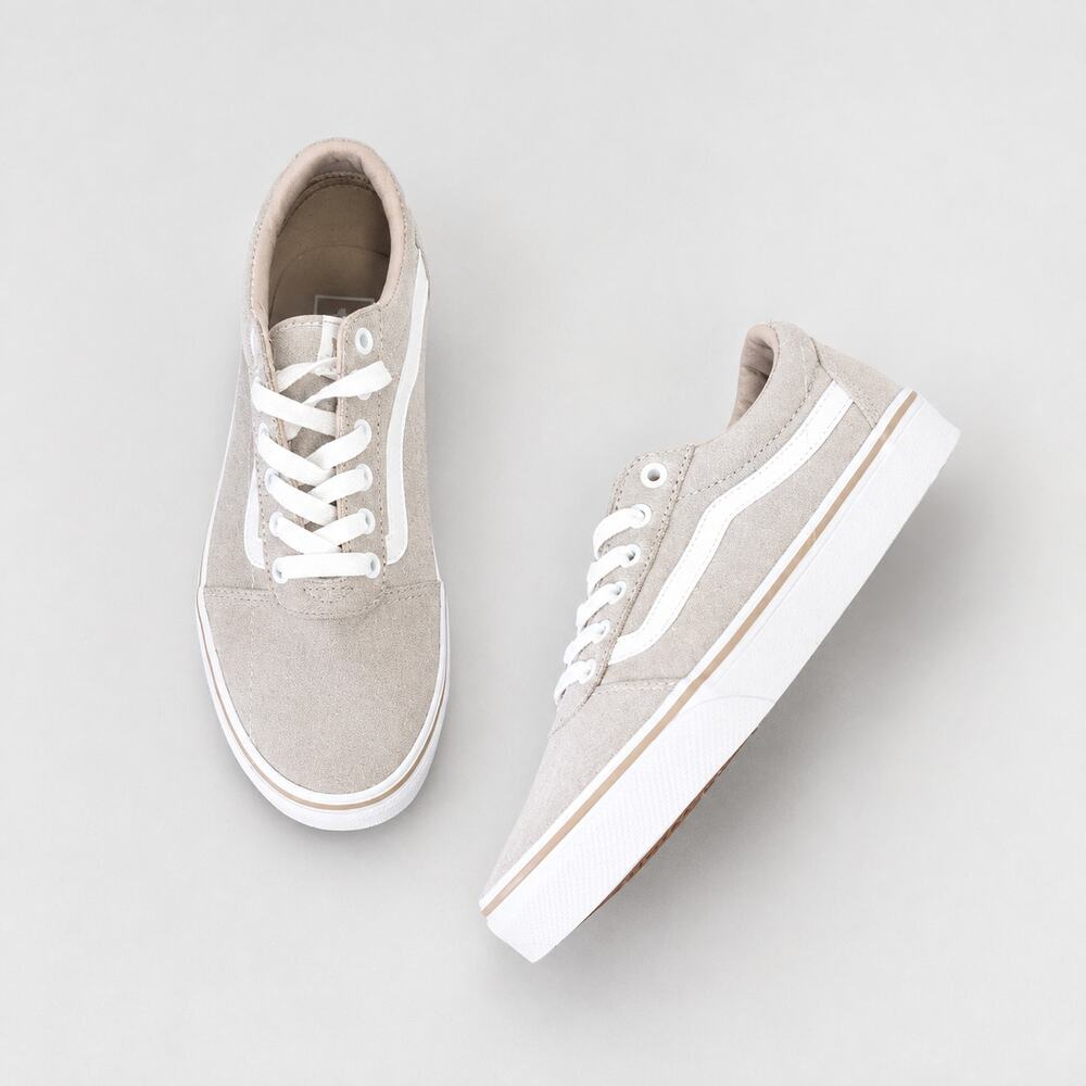 Vans Ward Summer Canvas Taupe Low Top Sneakers Womens 8.5 NWT